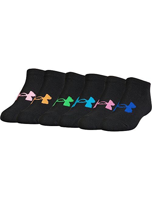 Under Armour Girls Essential Twist 2.0 No Show Socks (6 Pack)