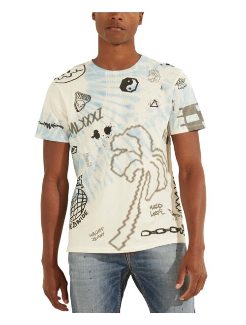 Guess Graffiti Print Graphic T-Shirt