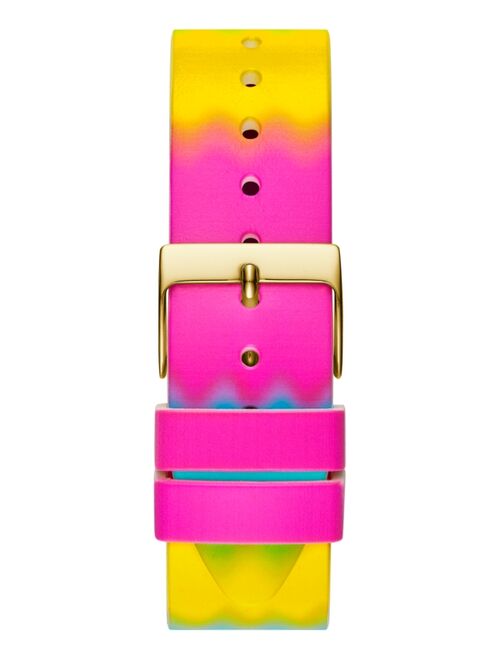 Guess Women's Tie Dye Silicone Strap Watch 40mm