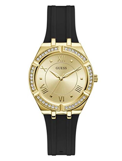 Guess Women's Black Silicone Strap Watch 36mm