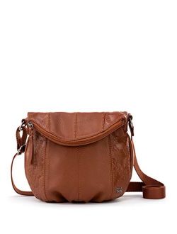 Deena Flap Crossbody, Tobacco Floral Embossed