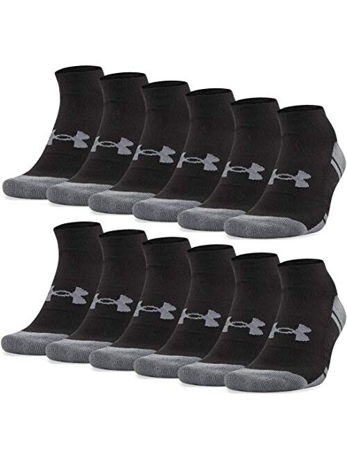 Under Armour Adult Resistor 3.0 No Show Socks, 12-Pairs