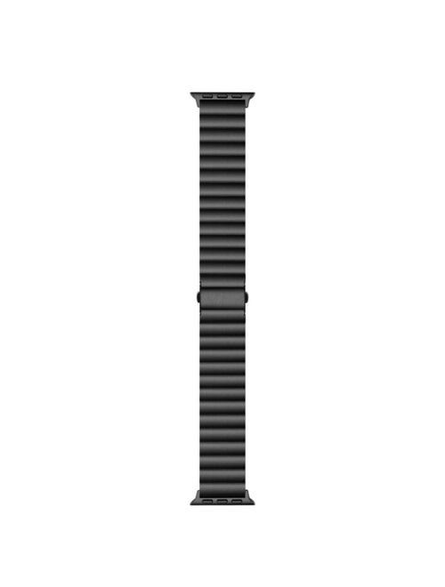 Men and Women Black Stainless Steel Replacement Band for Apple Watch with Removable Links, 38mm