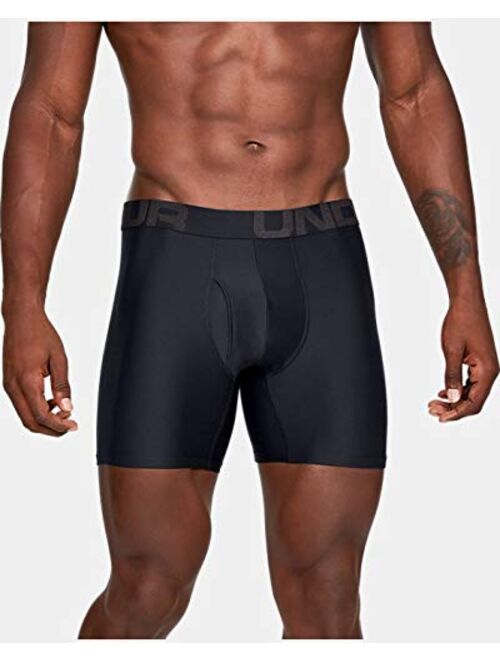 Under Armour Mens Tech 6In 2 Pack Boxer Jock, Adult