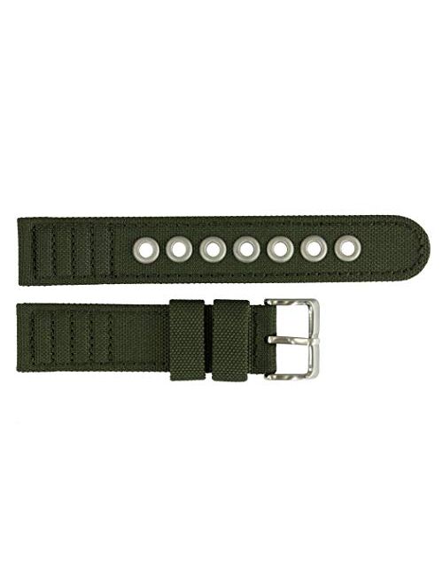 Original Citizen Eco-Drive Men's Strap Green Canvas Band Strap for Watch AT0200-05E