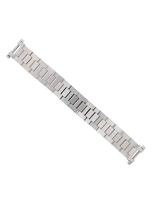 18mm Watch Band Compatible with 35mm Cartier Pasha Watch Solid Stainless Steel Brushed