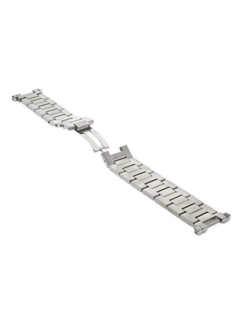 18mm Watch Band Compatible with 35mm Cartier Pasha Watch Solid Stainless Steel Brushed