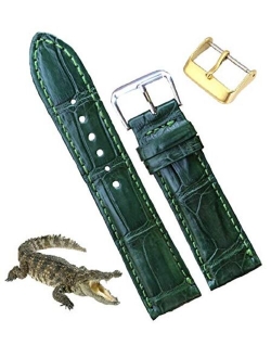 Crocodile Watch Strap Band Belly or Hornback Handmade by Vietnamese 18mm 19mm 20mm 21mm 22mm 24mm