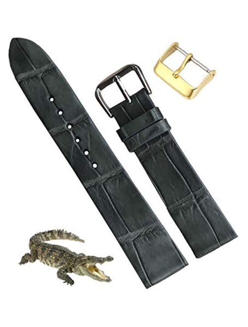 Crocodile Watch Strap Band Belly or Hornback Handmade by Vietnamese 18mm 19mm 20mm 21mm 22mm 24mm