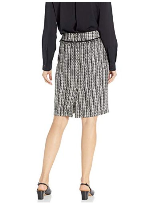 Calvin Klein Women's Boucle Piped Skirt