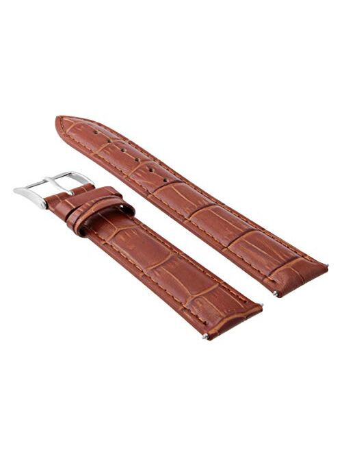 18mm Leather Watch Strap Band Compatible with Older Rolex Cellini Watch Tan Color