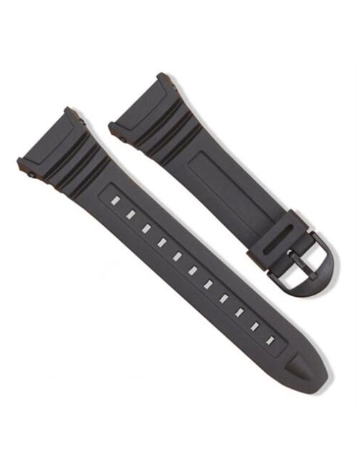 Silicone Watch Band Stainless Steel Pin Buckle Watchband for Casio W-96H Sports Men Women Strap Bracelets black