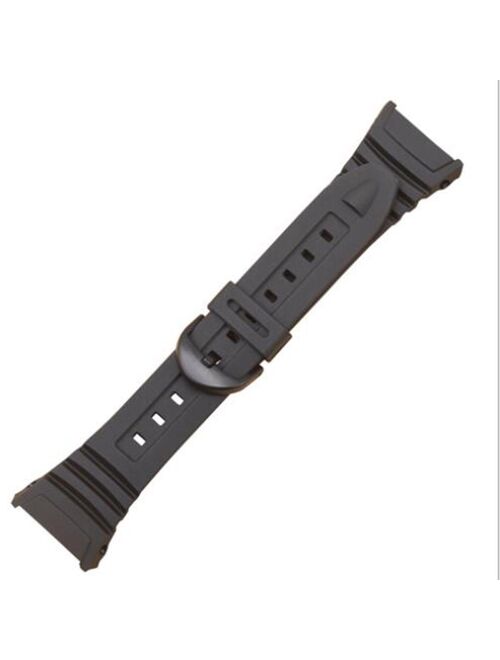 Silicone Watch Band Stainless Steel Pin Buckle Watchband for Casio W-96H Sports Men Women Strap Bracelets black