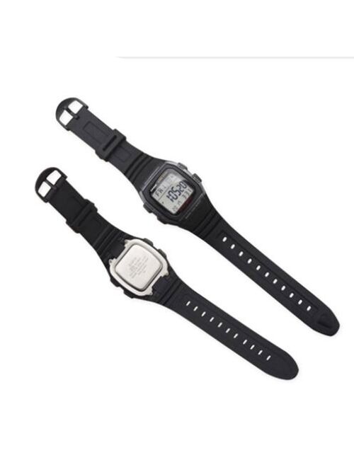 Silicone Watch Band Stainless Steel Pin Buckle Watchband for Casio W-96H Sports Men Women Strap Bracelets black