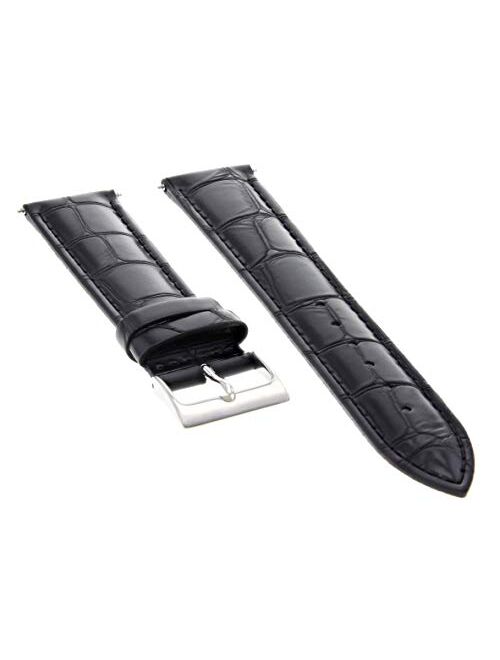 24mm Italian Leather Watch Band Strap Compatible with Invicta Lupah 24 Watch Black