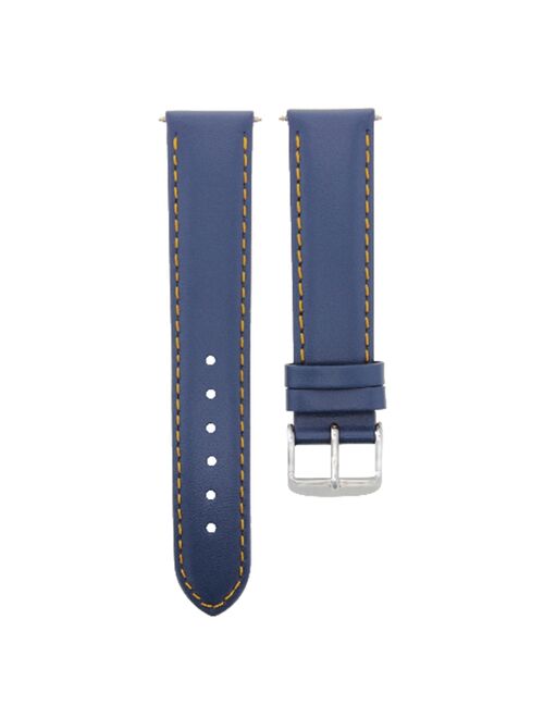 18MM SMOOTH LEATHER WATCH STRAP BAND FOR MENS TUDOR WATCH BLUE OS #4