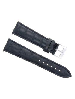 19MM NEW LEATHER WATCH STRAP BAND FOR MENS ORIS WATCH DARK BLUE