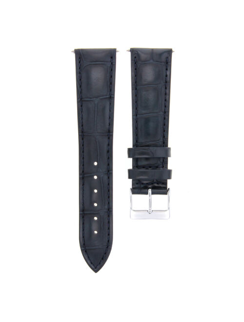 19MM NEW LEATHER WATCH STRAP BAND FOR MENS ORIS WATCH DARK BLUE