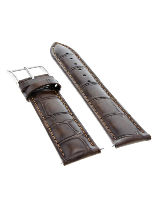 22MM ITALIAN LEATHER WATCH STRAP BAND FOR MENS BREGUET WATCH DARK BROWN