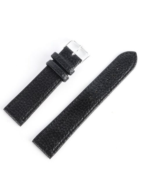 PU Leather Litchi Pattern Watch Band Strap, Women Replacement Wristband, Adjustable Strap for Men and Women, 8.3" Length Pin Buckled Watch Strap, Width 0.47/0.55/0.63/0.7