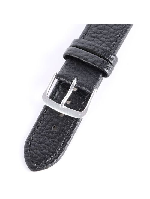 PU Leather Litchi Pattern Watch Band Strap, Women Replacement Wristband, Adjustable Strap for Men and Women, 8.3" Length Pin Buckled Watch Strap, Width 0.47/0.55/0.63/0.7