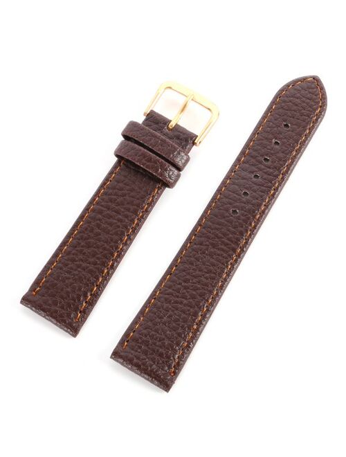 PU Leather Litchi Pattern Watch Band Strap, Women Replacement Wristband, Adjustable Strap for Men and Women, 8.3" Length Pin Buckled Watch Strap, Width 0.47/0.55/0.63/0.7