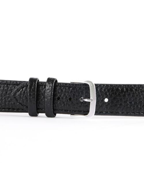 PU Leather Litchi Pattern Watch Band Strap, Women Replacement Wristband, Adjustable Strap for Men and Women, 8.3" Length Pin Buckled Watch Strap, Width 0.47/0.55/0.63/0.7