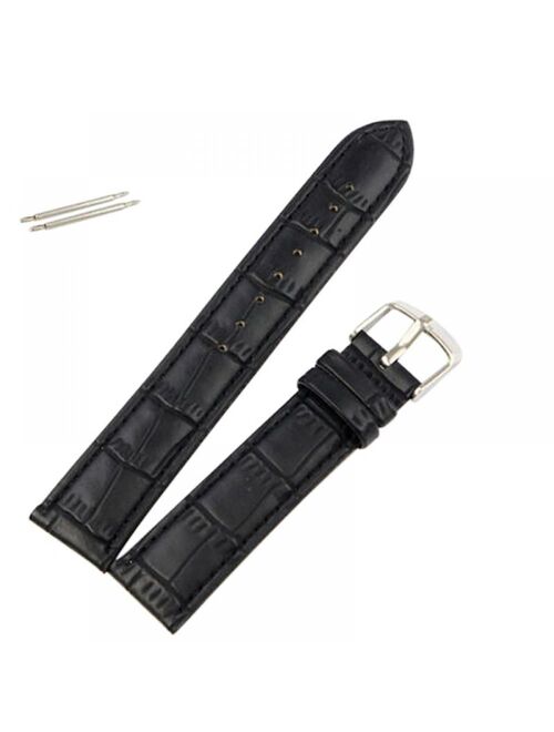 Zhongxinda 18-24Mm Men Women Watch Bands Soft Faux Genuine Leather Watches Strap Stainless Steel Buckle Wrist Watch Band Correas De Reloj