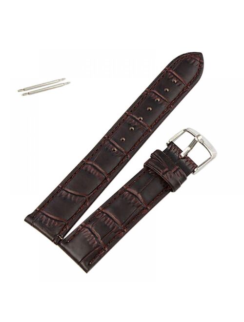 Zhongxinda 18-24Mm Men Women Watch Bands Soft Faux Genuine Leather Watches Strap Stainless Steel Buckle Wrist Watch Band Correas De Reloj