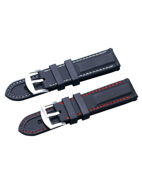 ZDMATHE Silicone Watch Band Wristwatch Strap 22mm 24mm Watches Bracelet Accessories Men Watchbands