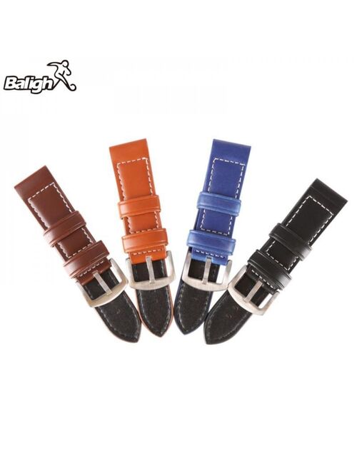 ZDMATHE Strap 18Mm 20Mm 22Mm 24Mm 26Mm Vintage Leather Fashion Watch Band Watch Men Strap Man Watches Straps Black Brown Blue