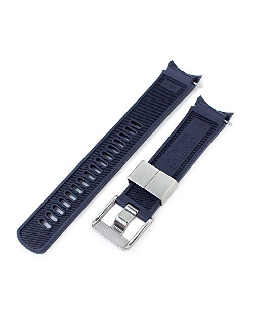 Crafter Blue 22mm Blue Rubber Watch Band for Seiko SKX007 SKX009 SKX011 SKX173 7002