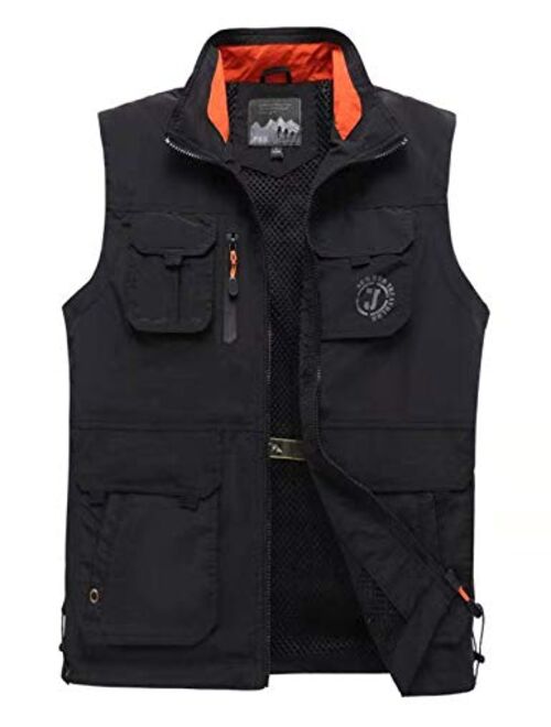 Gihuo Men's Lightweight Quick Dry Outdoor Multi Pockets Fishing Vest