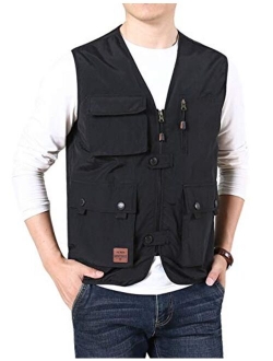 Gihuo Men's Casual Lightweight Utility Work Fishing Safari Travel Vest