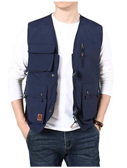 Gihuo Men's Casual Lightweight Utility Work Fishing Safari Travel Vest