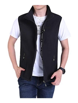 Gihuo Men's Outdoor Fishing Travel Softshell Fleece Vest