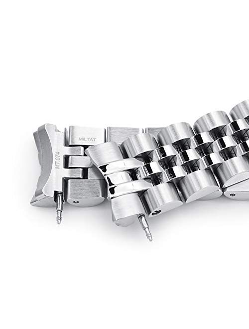 MiLTAT 20mm Watch Band for Seiko Mini Turtle SRPC35 SRPC41, Super-O Solid Screw-Links