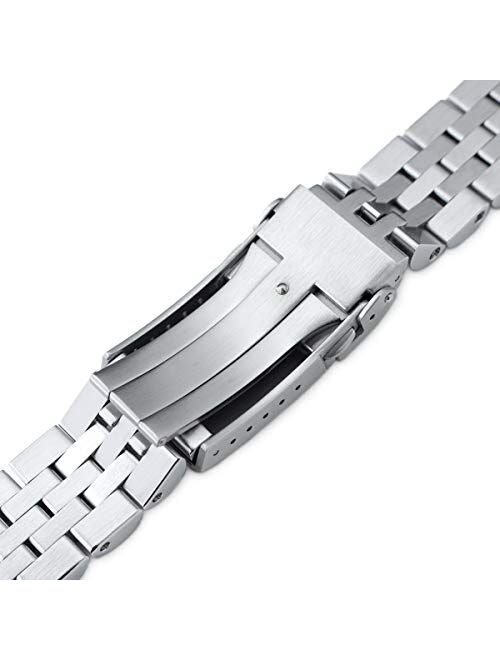 MiLTAT 20mm Watch Band for Seiko Mini Turtle SRPC35 SRPC41, Super-O Solid Screw-Links