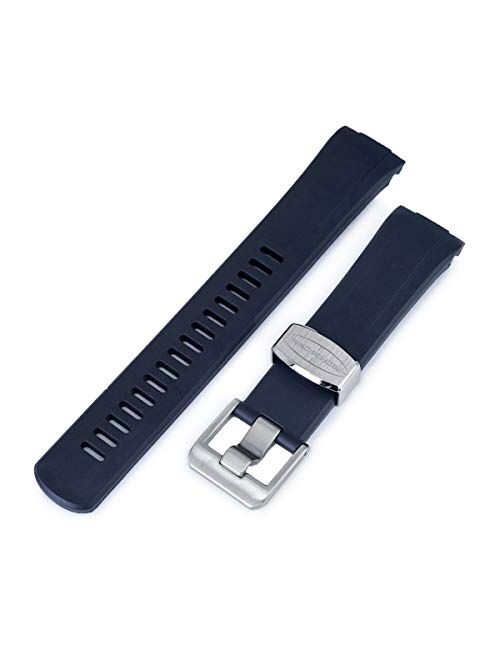 Crafter Blue 22mm Blue Rubber Watch Band for Seiko Turtle SRP773 SRPE05 SRP779 SRPA21