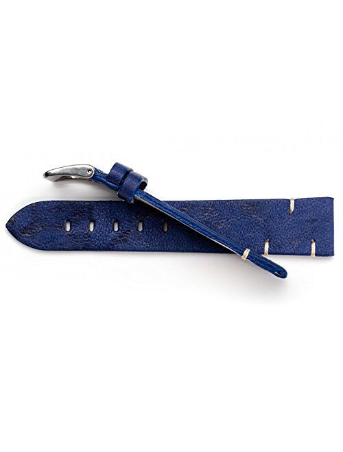 ColaReb 20mm Matera Blue Sheepskin Leather Watch Strap