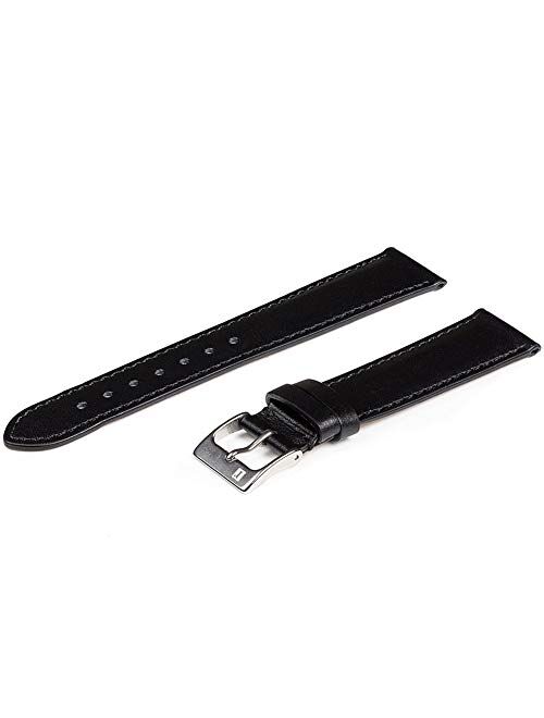 ColaReb 18mm Torino Black Full Grain Leather Watch Strap