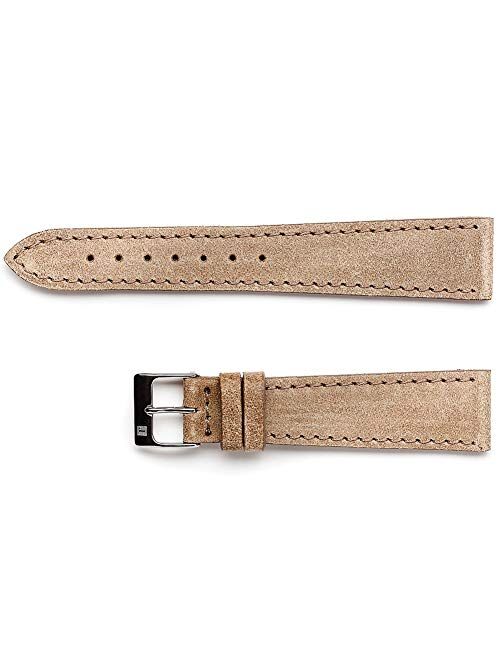 ColaReb 20mm Spoleto Stitching Swamp Leather Watch Strap