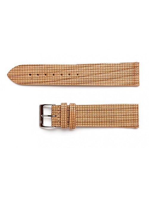 ColaReb 18mm Tan Wood Vegan Watch Strap