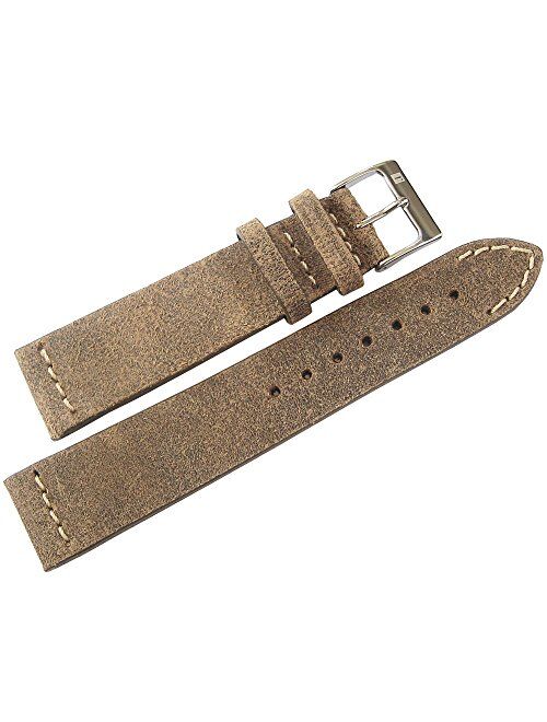 ColaReb 22mm Spoleto Swamp Leather Watch Strap