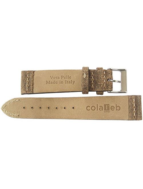 ColaReb 22mm Spoleto Swamp Leather Watch Strap