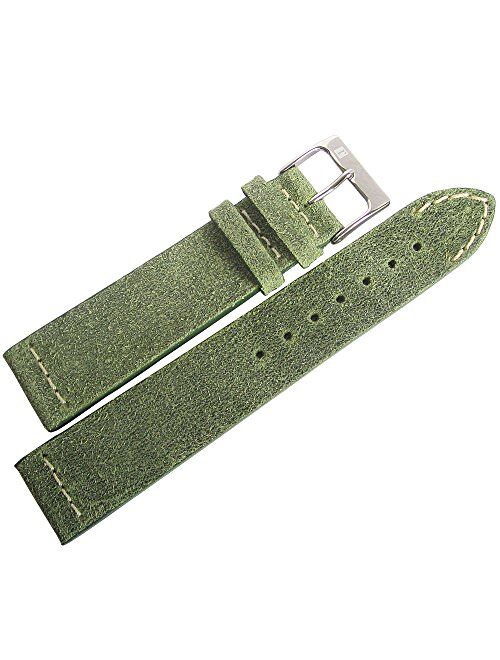 ColaReb 18mm Spoleto Green Leather Watch Strap