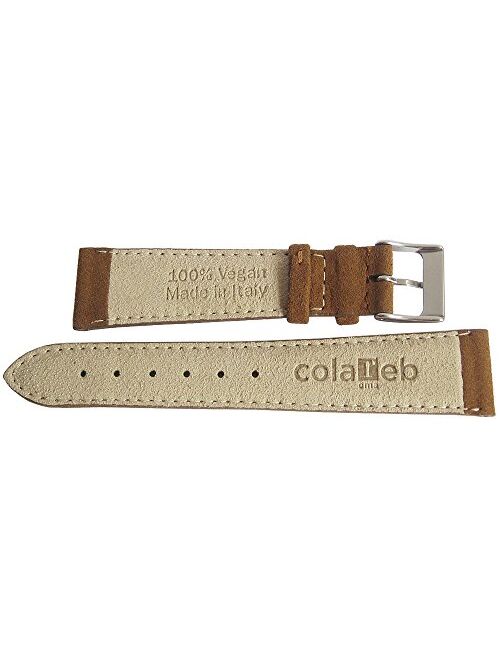 ColaReb EcoSuede 18mm Brown Vegan Faux Suede Leather Watch Strap