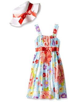 Girls' Clip Dot Emma Dress with Hat