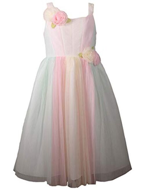 Bonnie Jean Little Girls Special Occasion Dress - Rainbow Pastel