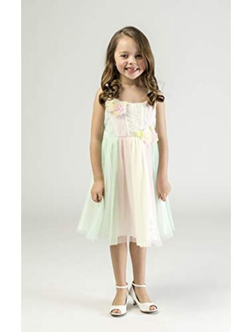 Bonnie Jean Little Girls Special Occasion Dress - Rainbow Pastel